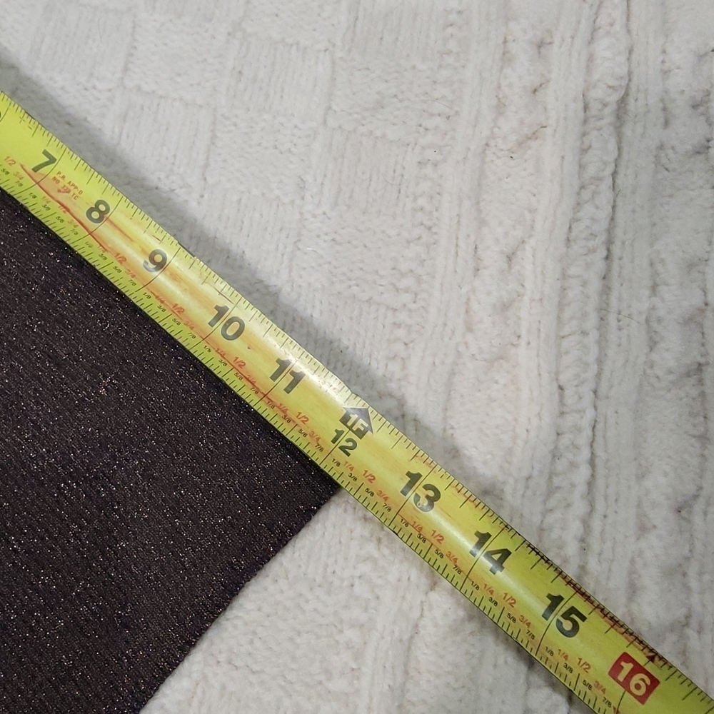 House of Harlow 1960 Bronze Black Ribbed Metallic Knit Midi Skirt Side Slit L - Picture 6 of 8